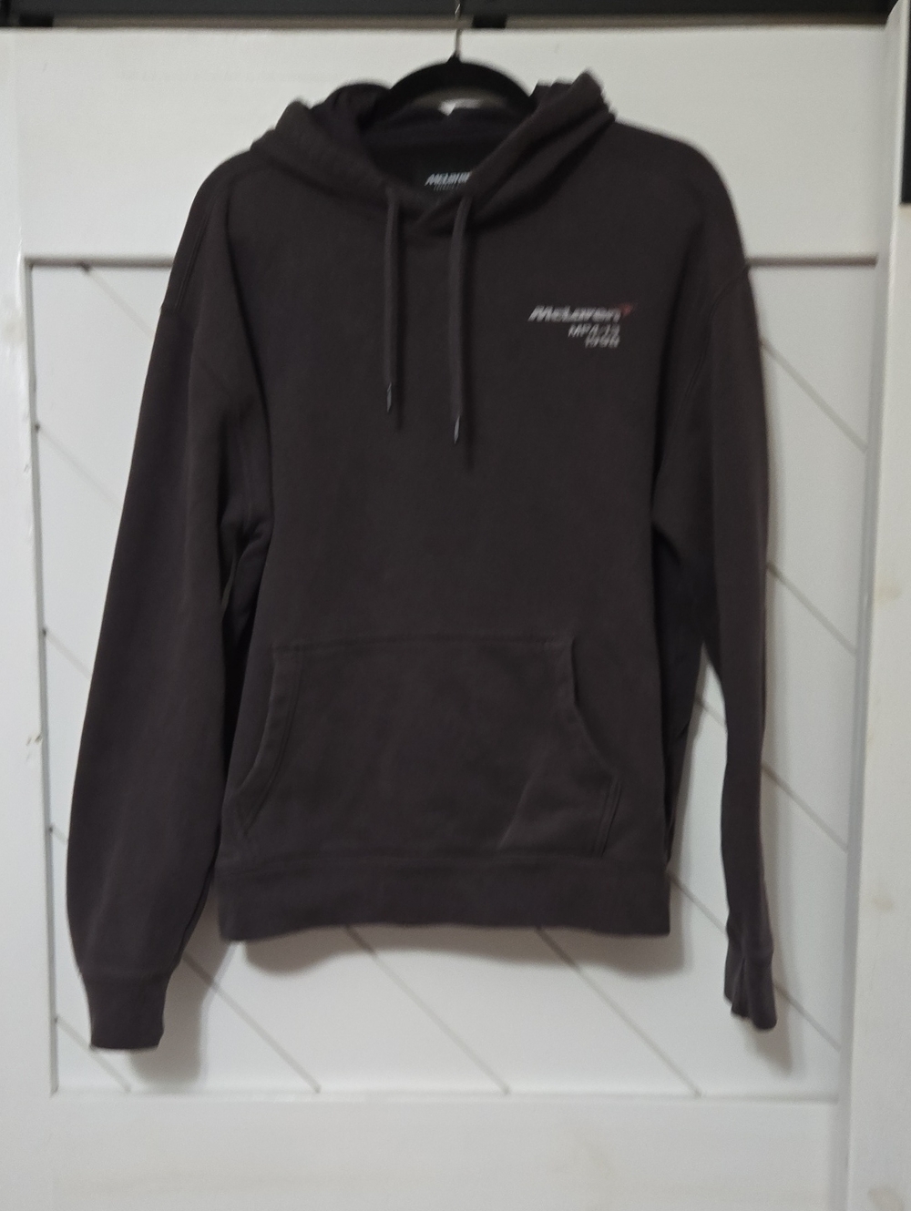 Hollister Men's Charcoal Gray Pullover Hoodie